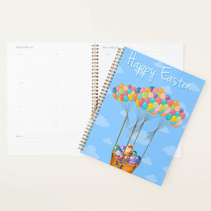 Easter Balloon Basket with Colourful Eggs  Planner