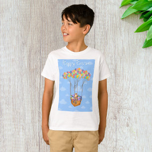 Easter Balloon Basket with Colourful Eggs  T-Shirt
