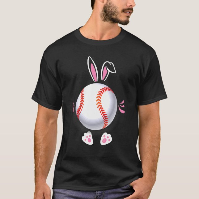 Easter Baseball Ball Easter Day Easter Bunny Base T-Shirt (Front)