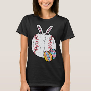 Easter Baseball Bunny Sports Men Boys Kids Toddler T-Shirt