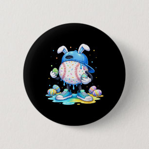 Easter Baseball Drip for Kids Boy Girl Toddlers 2 Inch Round Button