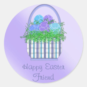 Easter Basket Collection Classic Round Sticker