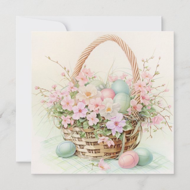 Easter Basket Easter Greeting Card (Front)