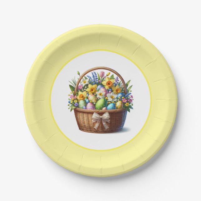 Easter Basket  Paper Plate (Front)