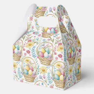 Easter Basket & Spring Floral Pattern Favor Box