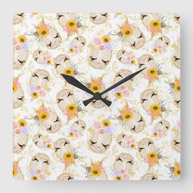 Easter Basket Stuffers Square Wall Clock (Front)