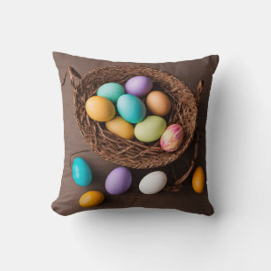 Easter Basket  Throw Pillow