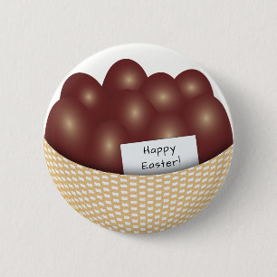 Easter Basket with Chocolate Eggs Button