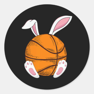 Easter Basketball  Rabbit Bunny Happy Easter Day 2 Classic Round Sticker