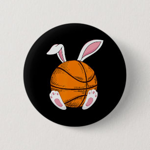 Easter Basketball  Rabbit Bunny Happy Easter Day 2 Inch Round Button