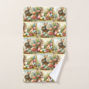 Easter Bathroom Decor Bunny Rabbit Hand Towel
