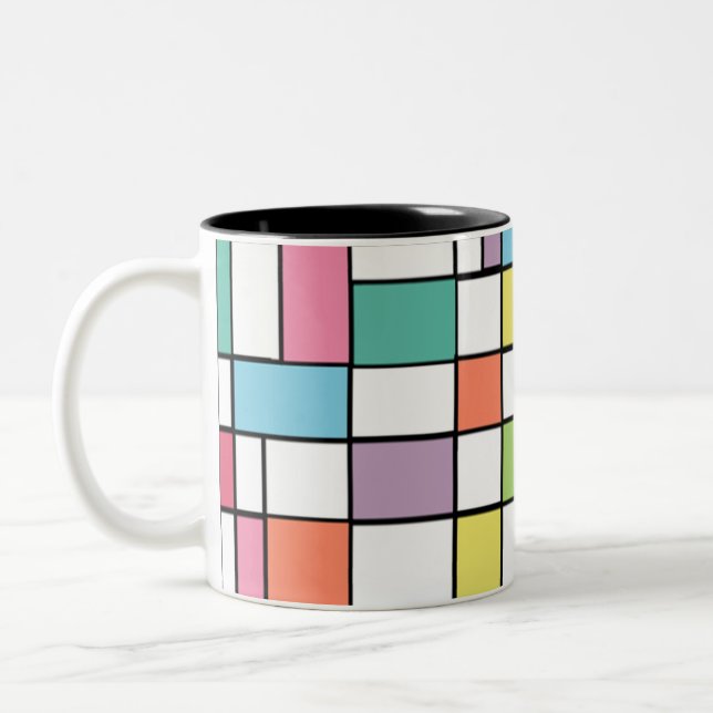 Easter Bauhaus Two-Tone Coffee Mug (Left)