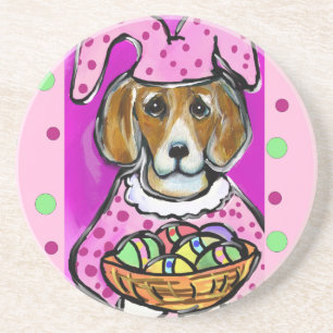 EASTER BEAGLE COASTER
