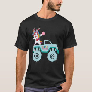 Easter Bearded Dragon Bunny Riding Monster Truck T T-Shirt
