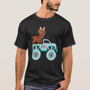 Easter Bearded Dragon Bunny Riding Monster Truck T T-Shirt