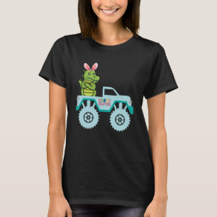 Easter Bearded Dragon Bunny Riding Monster Truck T T-Shirt