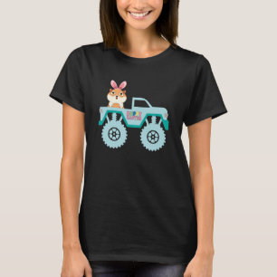Easter Bearded Dragon Bunny Riding Monster Truck T T-Shirt