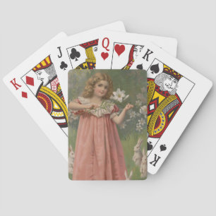 Easter Beauties, Vintage Illustration, 1898 Playing Cards