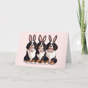 Easter Bernese Mountain Dogs Holiday Card