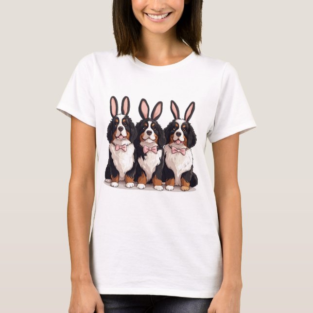 Easter Bernese Mountain Dogs T-Shirt (Front)