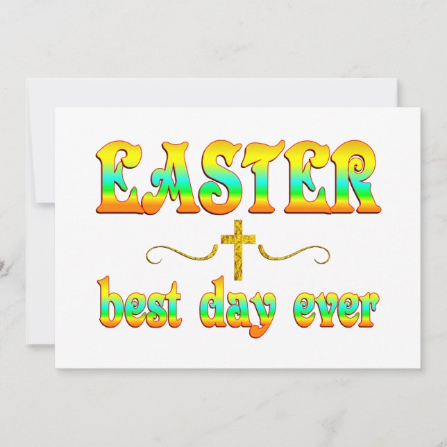 Easter Best Day Ever Holiday Card (Front)