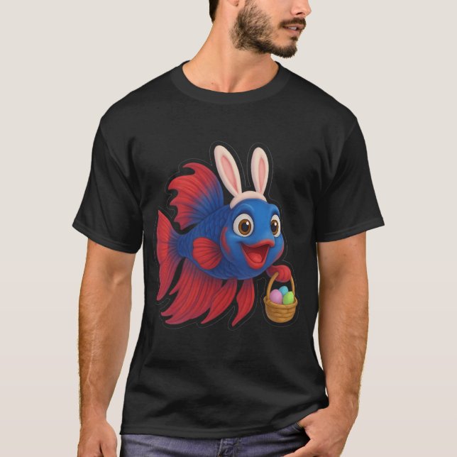 Easter Betta Fish T-Shirt (Front)