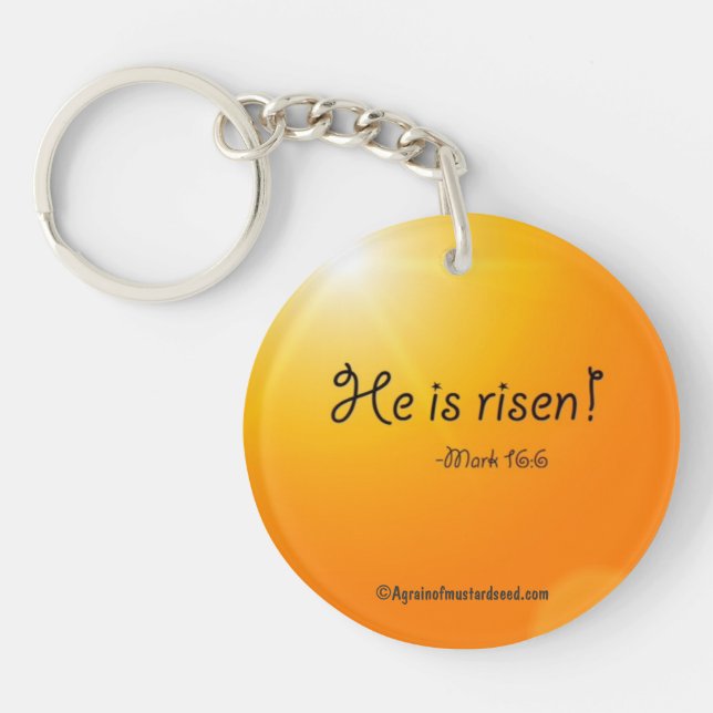 Easter Bible Quotes Keychain (Front)