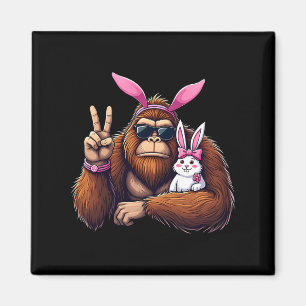 Easter Bigfoot Bunny Funny Easter Day Sasquatch Bo Magnet