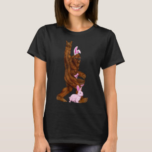 Easter Bigfoot Bunny In A Basket Is Funny For Sund T-Shirt