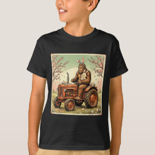 Easter bigfoot bunny tractor funny spring T-Shirt