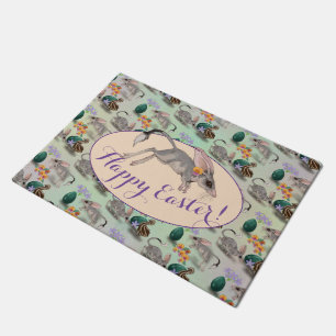 Easter Bilby & Australian Flowers Doormat