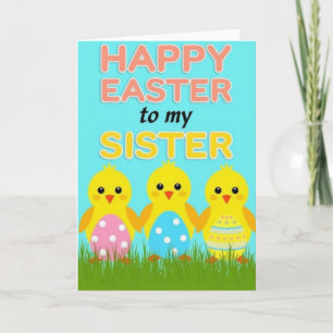 Easter Bird Pattern Sister Card