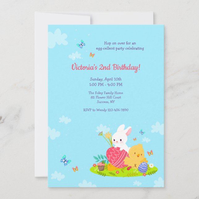 Easter Birthday Invitation (Front)