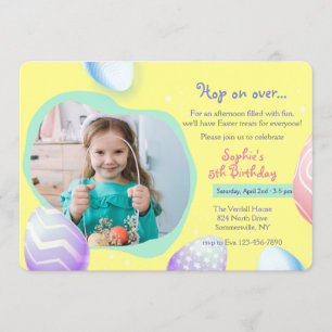 Easter Birthday Photo Invitation