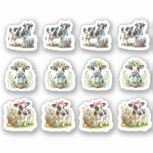 Easter Black and White Cows
