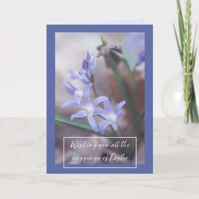 Easter Blessings Card - Chionodoxa (Front)