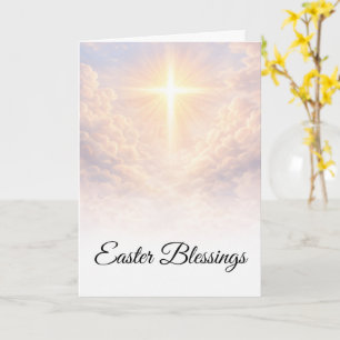 Easter Blessings Christian Cross Sunrise Greeting  Card