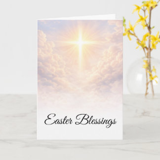 Easter Blessings Christian Cross Sunrise Greeting  Card