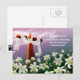 Easter Blessings. Christian Religious Easter  Holiday Postcard