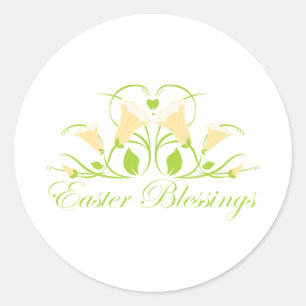 Easter Blessings Classic Round Sticker