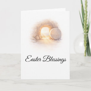 Easter Blessings Empty Tomb Christian Resurrection Card