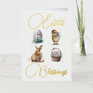 Easter Blessings Foil Greeting Card