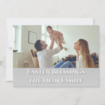 Easter Blessings Full Bleed Family Photo Purple 