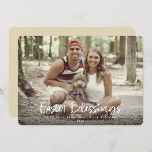 Easter Blessings Full Photo Holiday Card