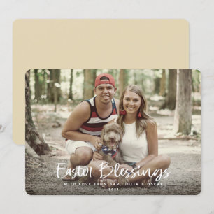 Easter Blessings Full Photo Holiday Card