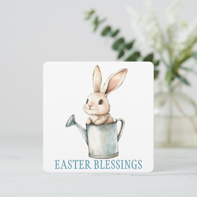 Easter Blessings Greeting Card (Standing Front)