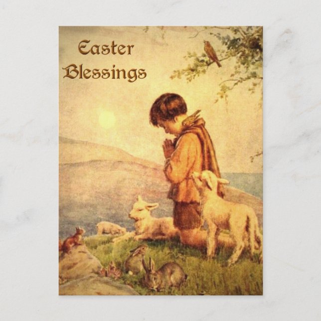 Easter Blessings Holiday Postcard (Front)