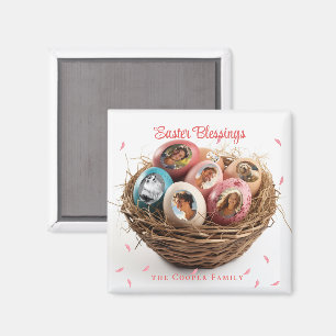 Easter Blessings I Cut Out Pictures Holiday Card Magnet