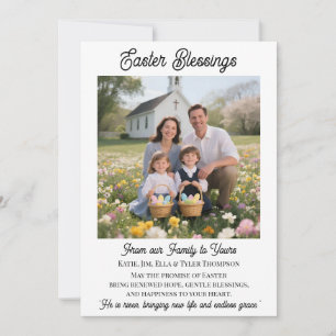 Easter Blessings  Personalized Photo Template