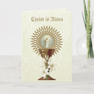 Easter Blessings Prayer Resurrection  Jesus Holiday Card